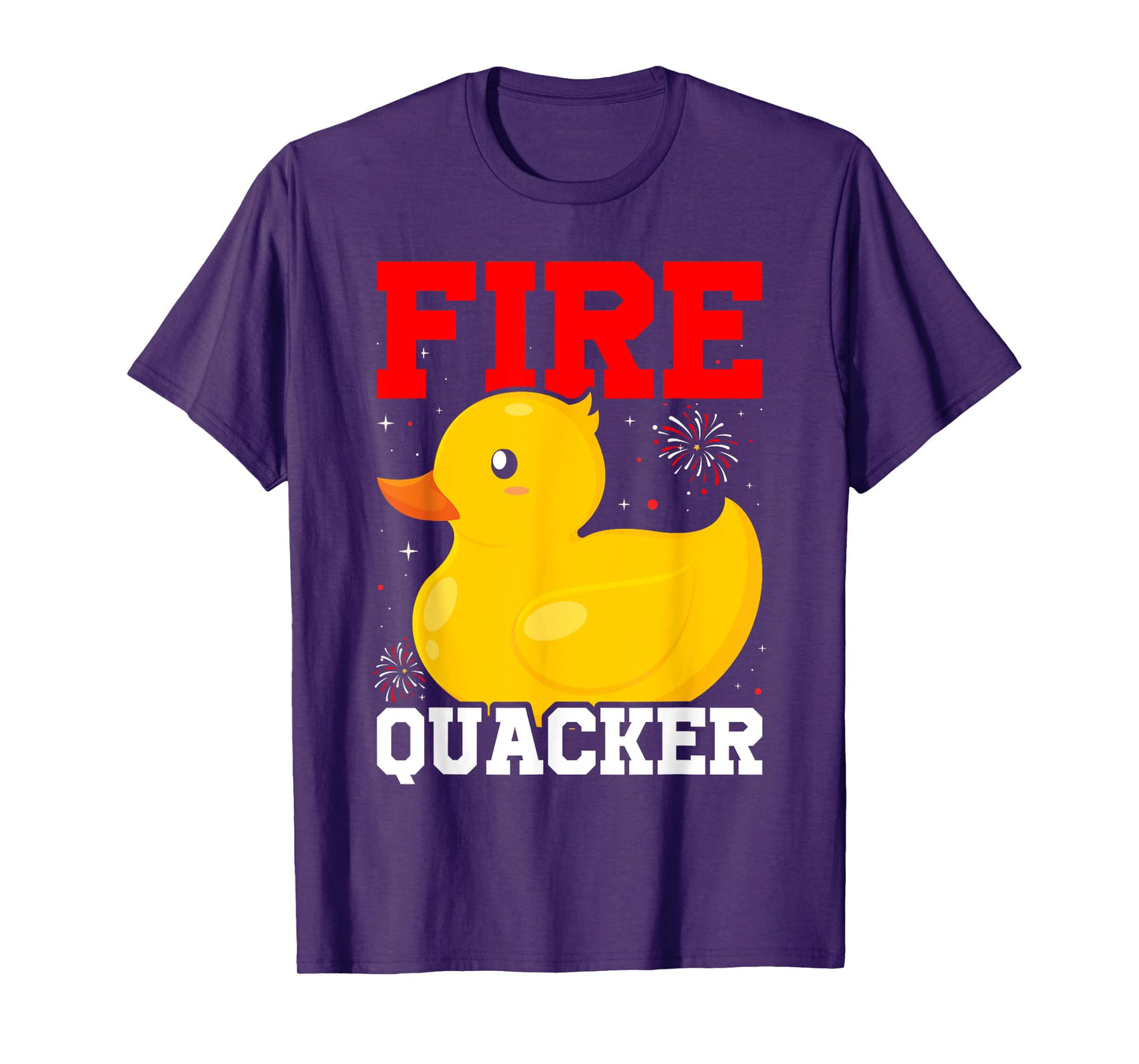 Fire Quacker Rubber Duck 4th Of July Firework T-Shirt