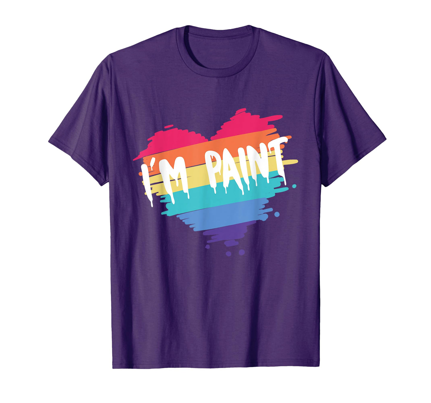 I Heart Love To Finger Paint I'm Paint Cute Couple Valentine T-Shirt