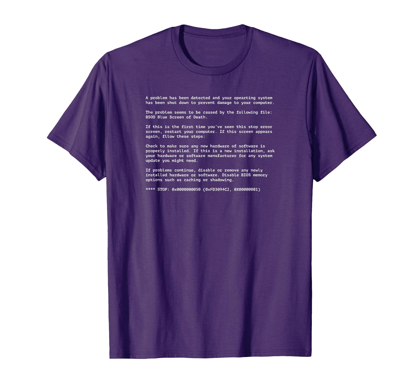 BSOD Blue Screen of Death computer nerd nightmare tshirt