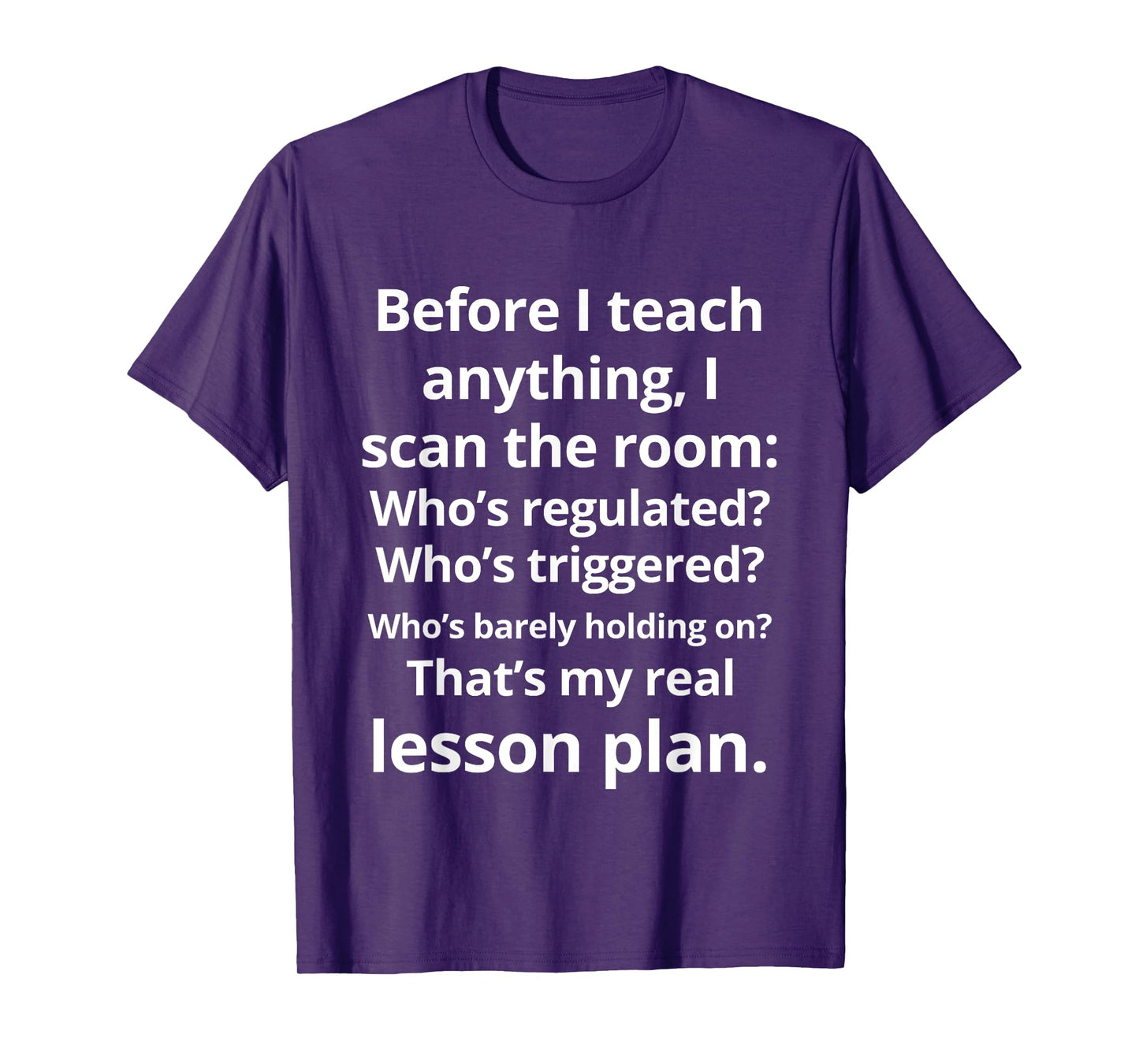 Before I Teach Anything I Scan The Room Who's Regulated T-Shirt