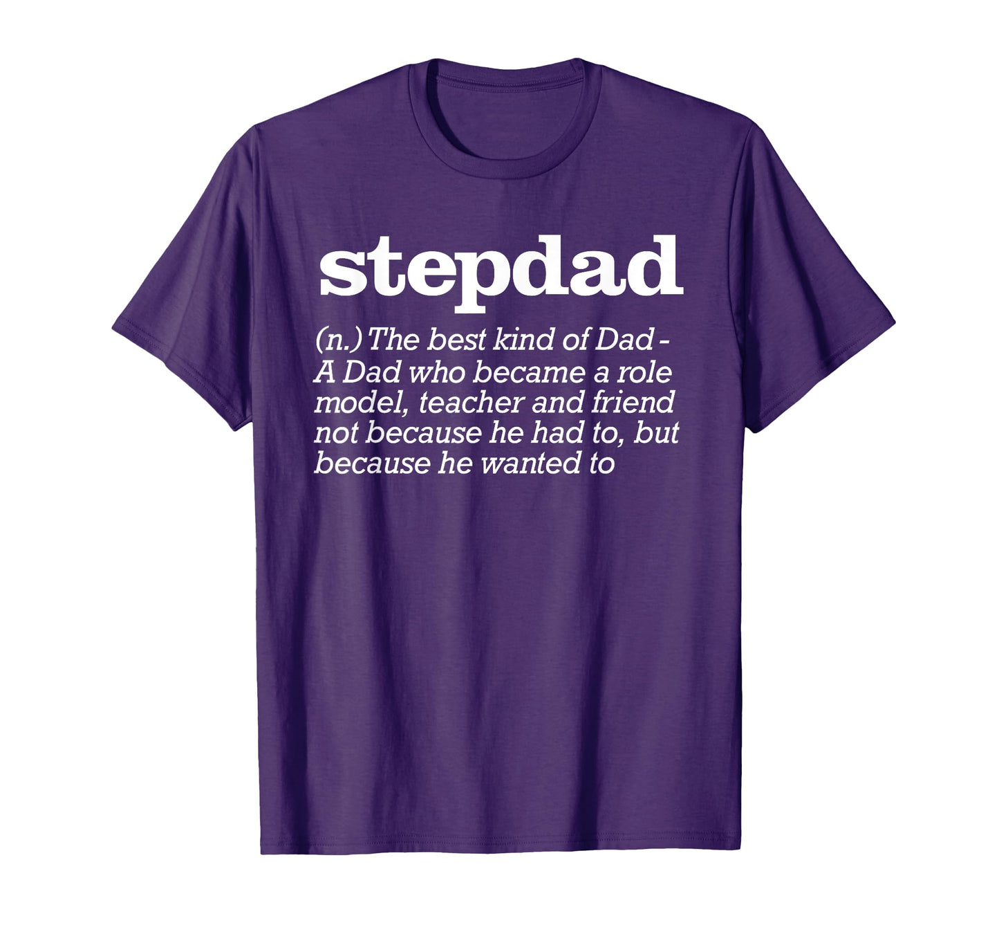 Funny Stepdad Gift Apparel - Men's Black Stepdad Definition T-Shirt - Small - Short Sleeve - Casual - Father's Day, Birthday