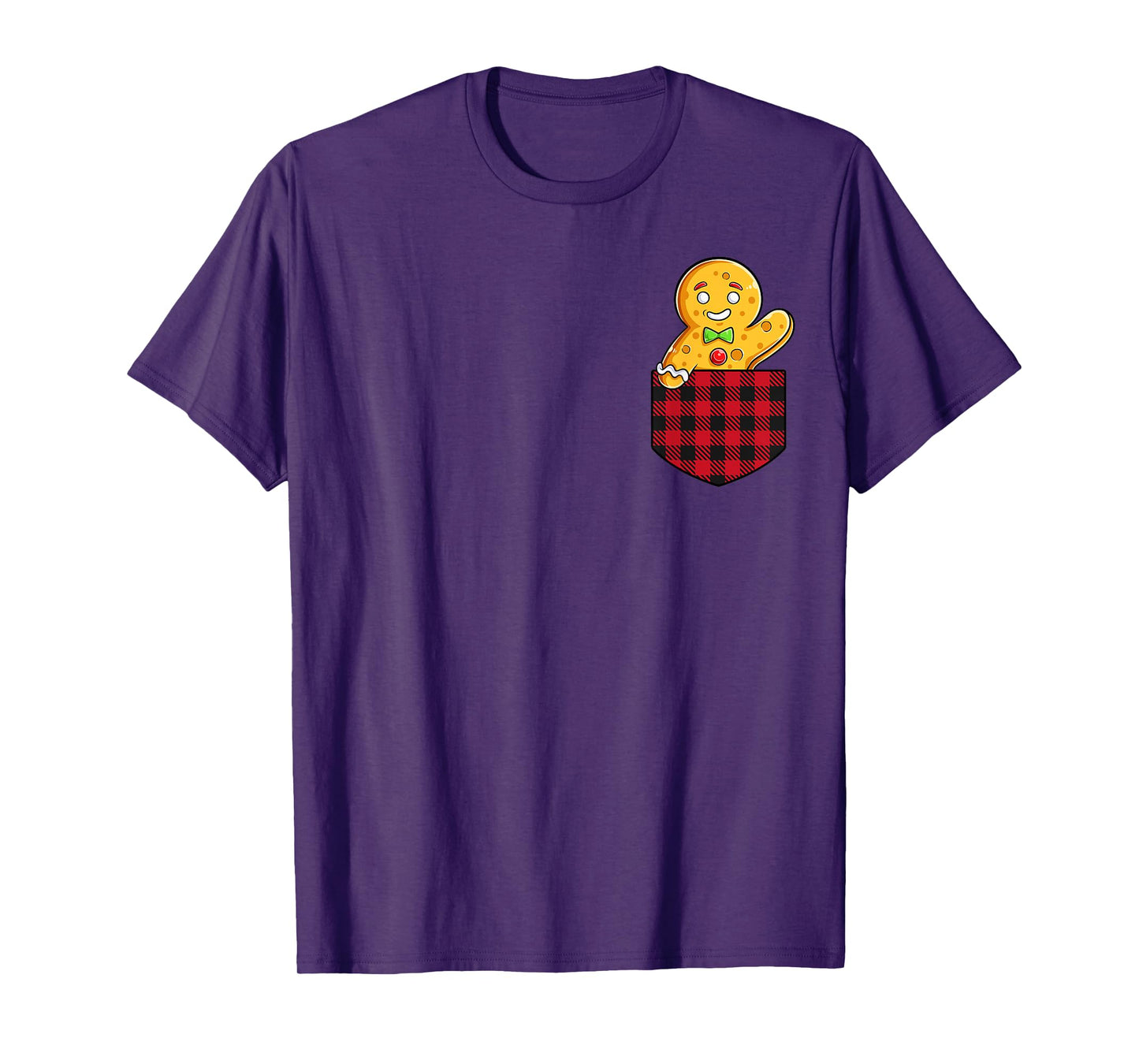 Gingerbread Man In Pocket Funny Christmas Cookie Boys Girls T-Shirt