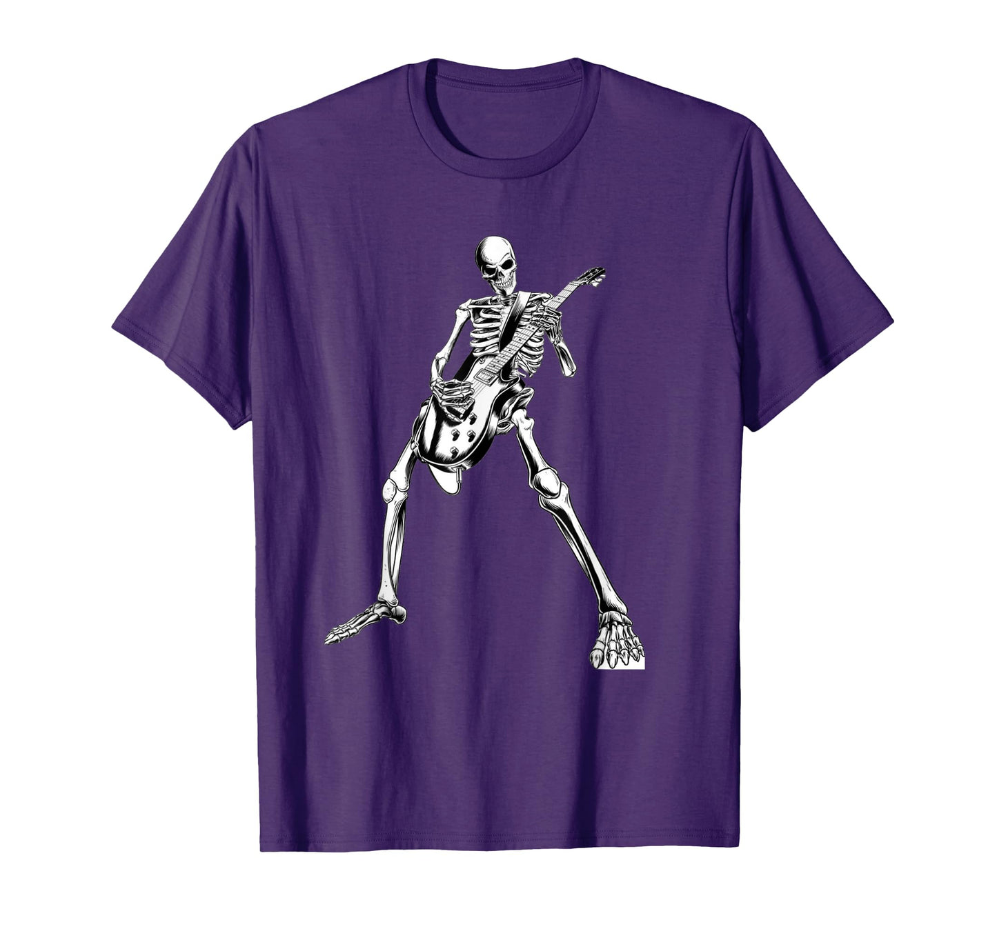 Spooky Skeleton Guitar Player Guitarist Halloween Costume T-Shirt