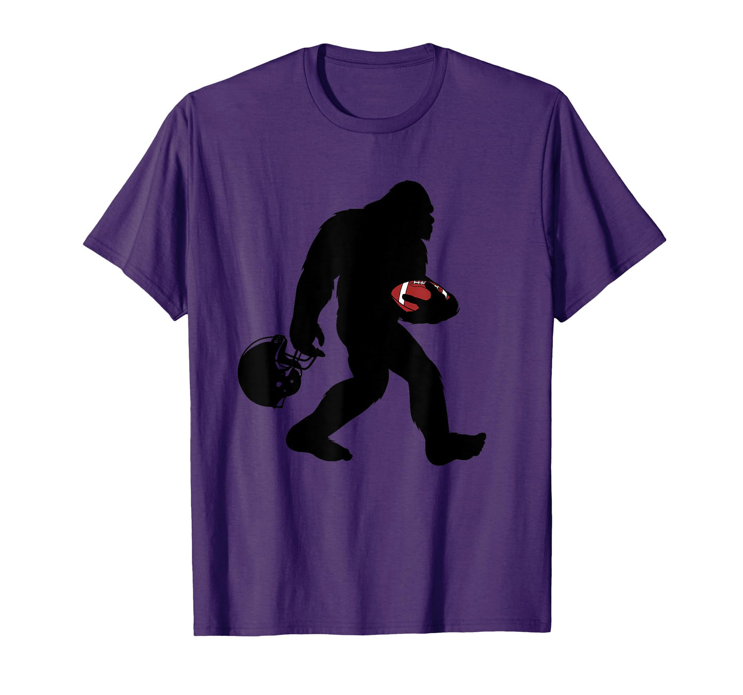 Bigfoot with Football and Helmet T-Shirt
