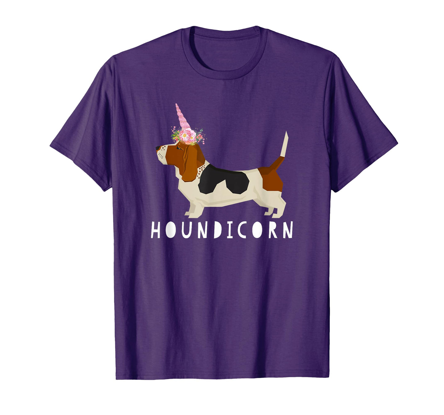 Houndicorn! Funny Basset Hound Unicorn Dog Love T Shirt T-Shirt for Men Women Girls Kids