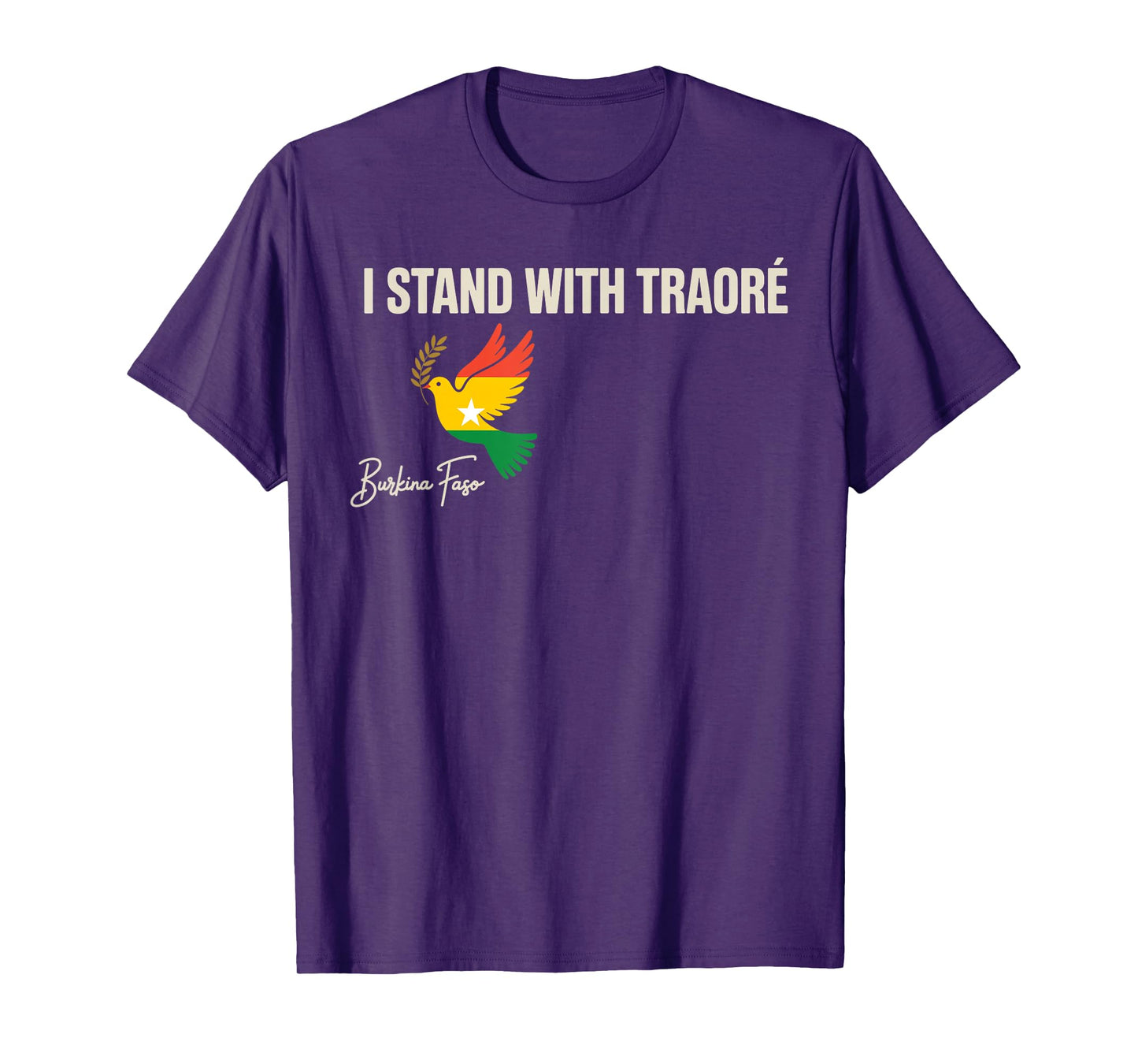 I Stand With Burkina Faso-Ibrahim Traoré Retro Bird T-Shirt