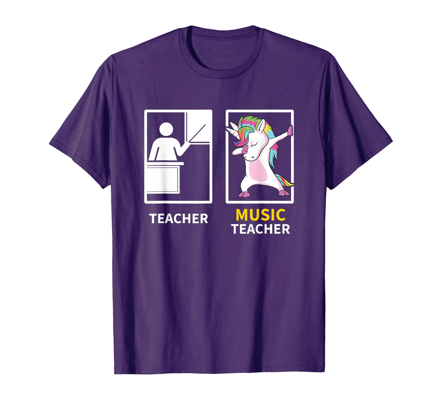 Dabbing Unicorn Music Teacher Gift T-Shirt for Men Women Girls Kids