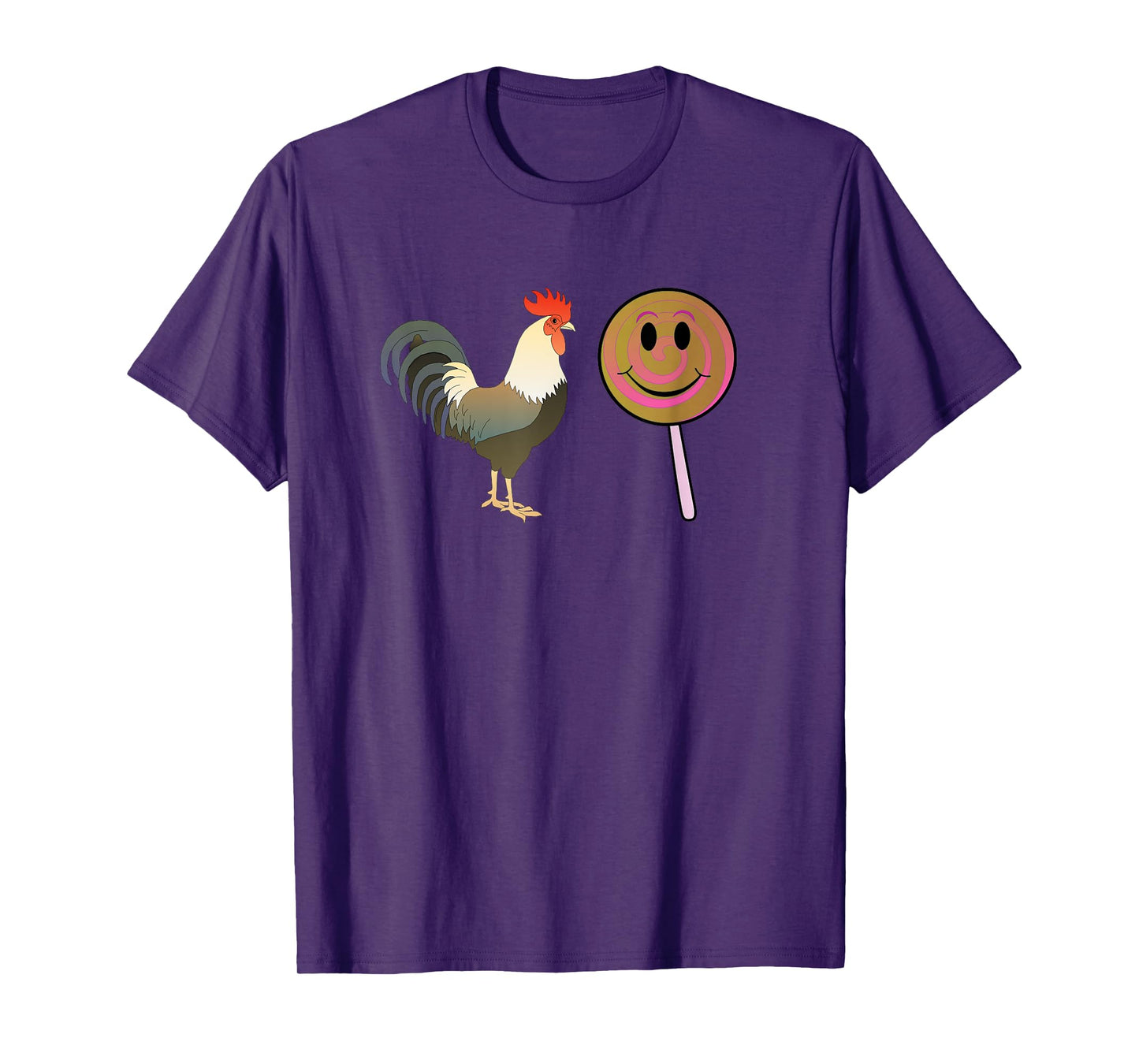 Funny Cute Rooster and Lollipops Smile Fun Classic Joke Meme T-Shirt