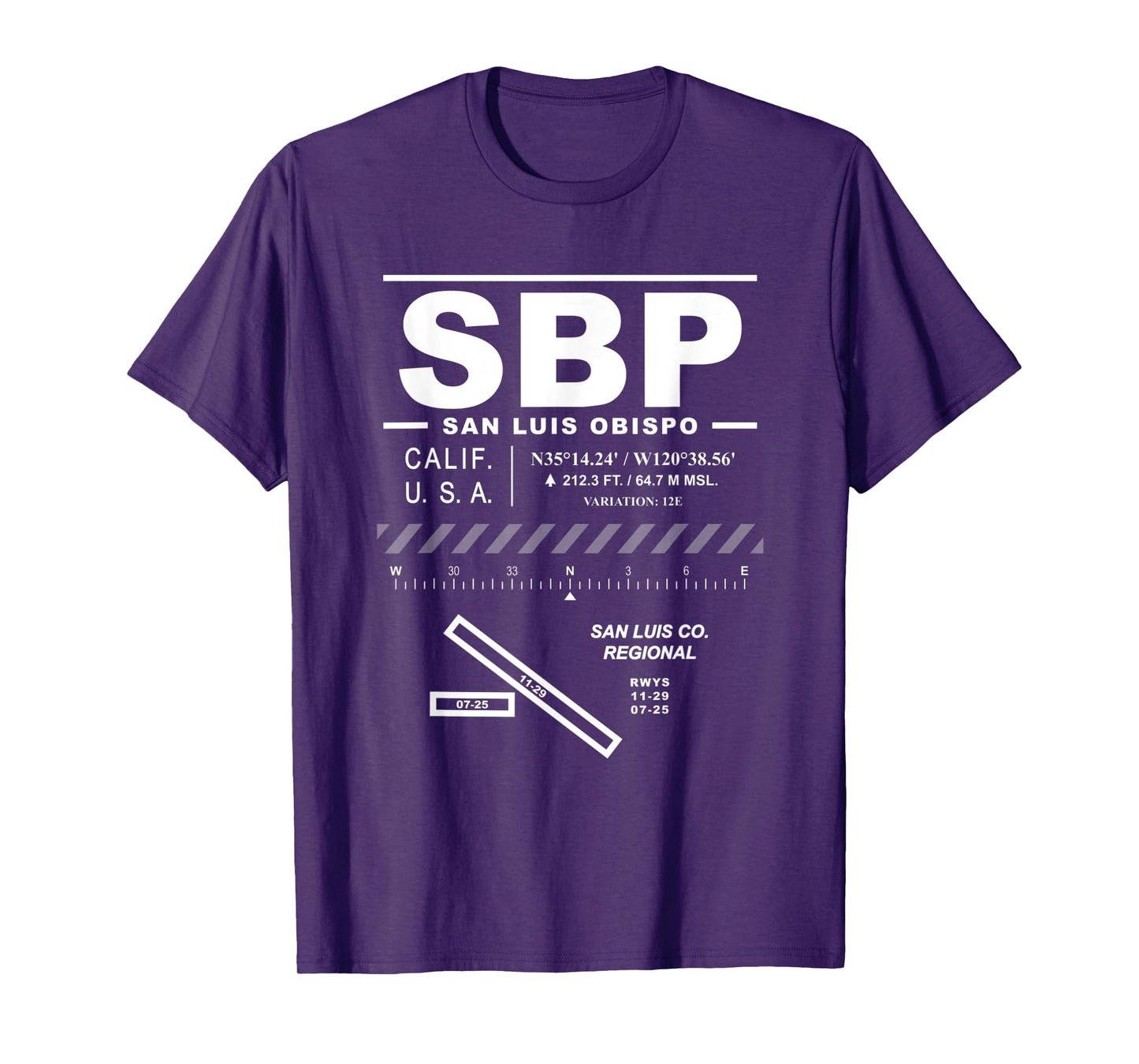 San Luis Obispo County Regional Airport California SBP T-Shirt
