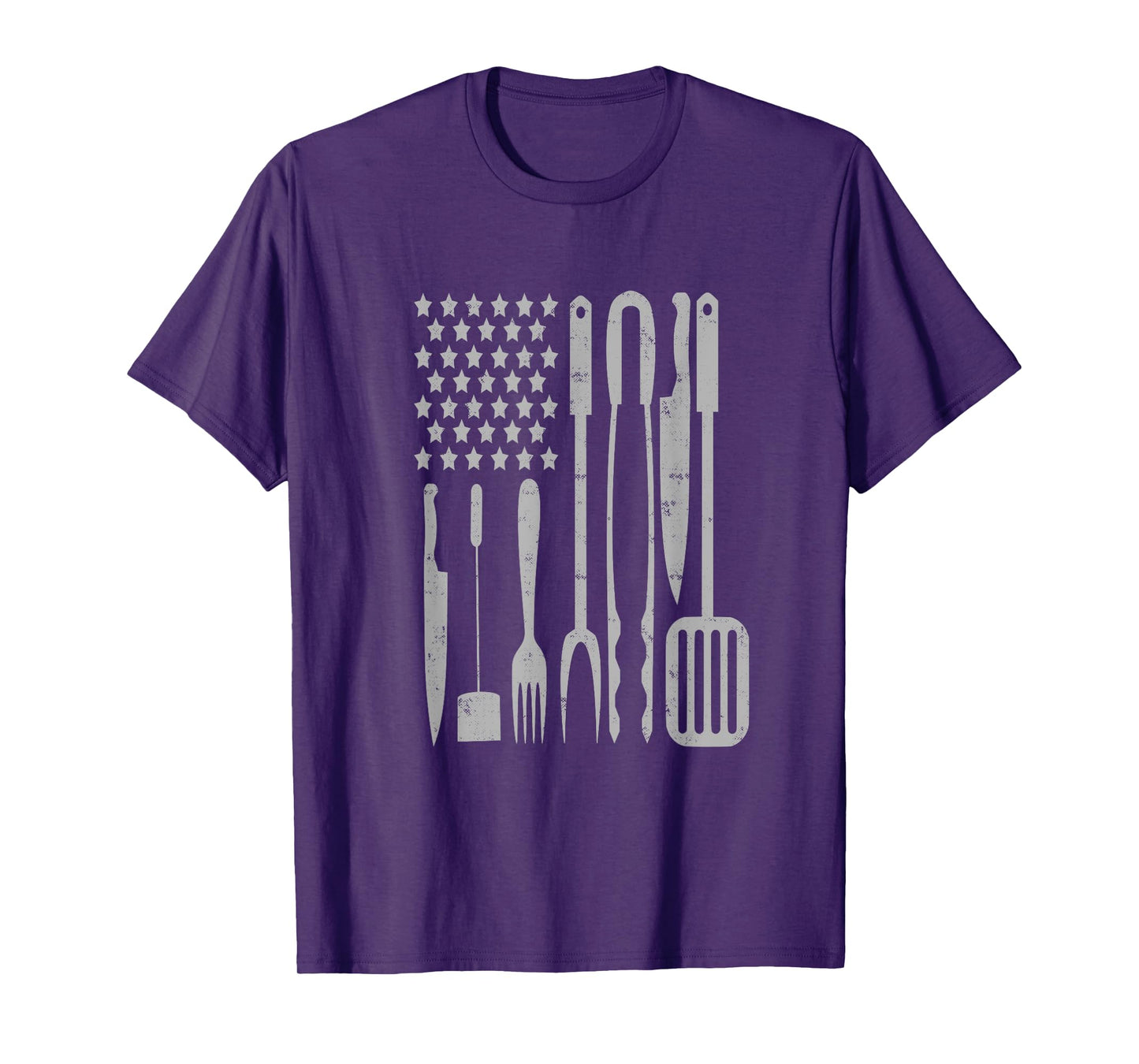 BBQ Grilling Barbecue American Flag USA America 4th Of July T-Shirt for Women Men