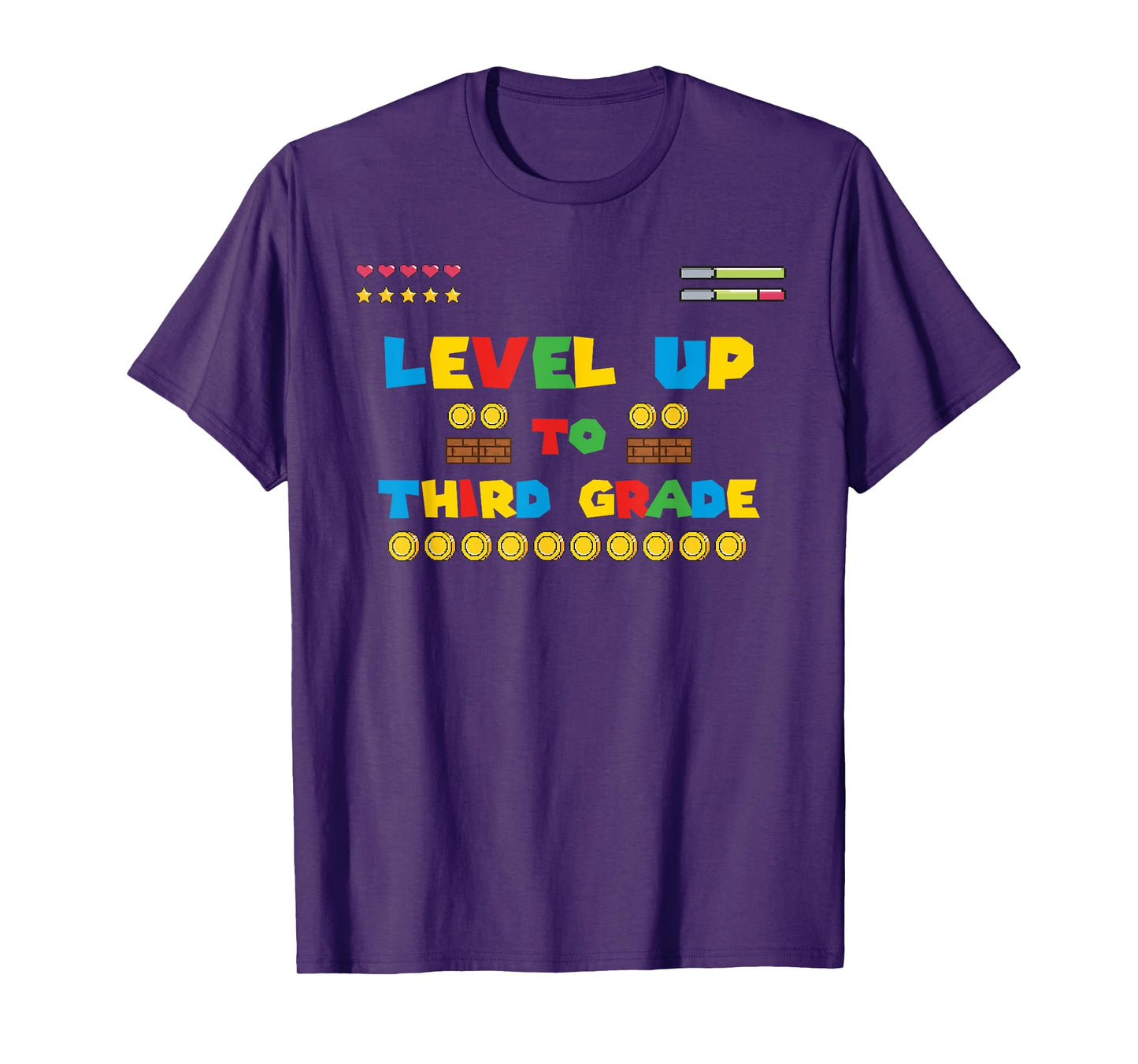 Level Up To Third Grade 3rd Kiddo Game Gaming Back to School T-Shirt