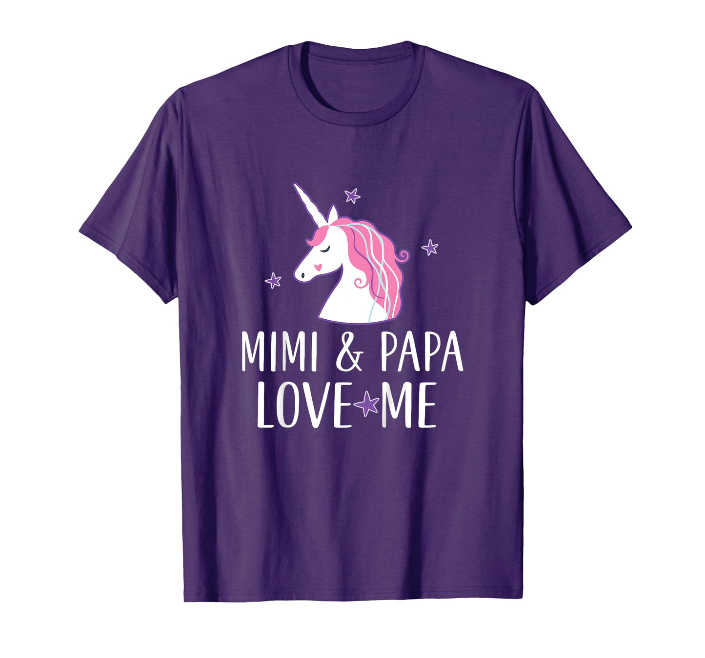 Kids Mimi and Papa Love Me Granddaughter Unicorn T-Shirt