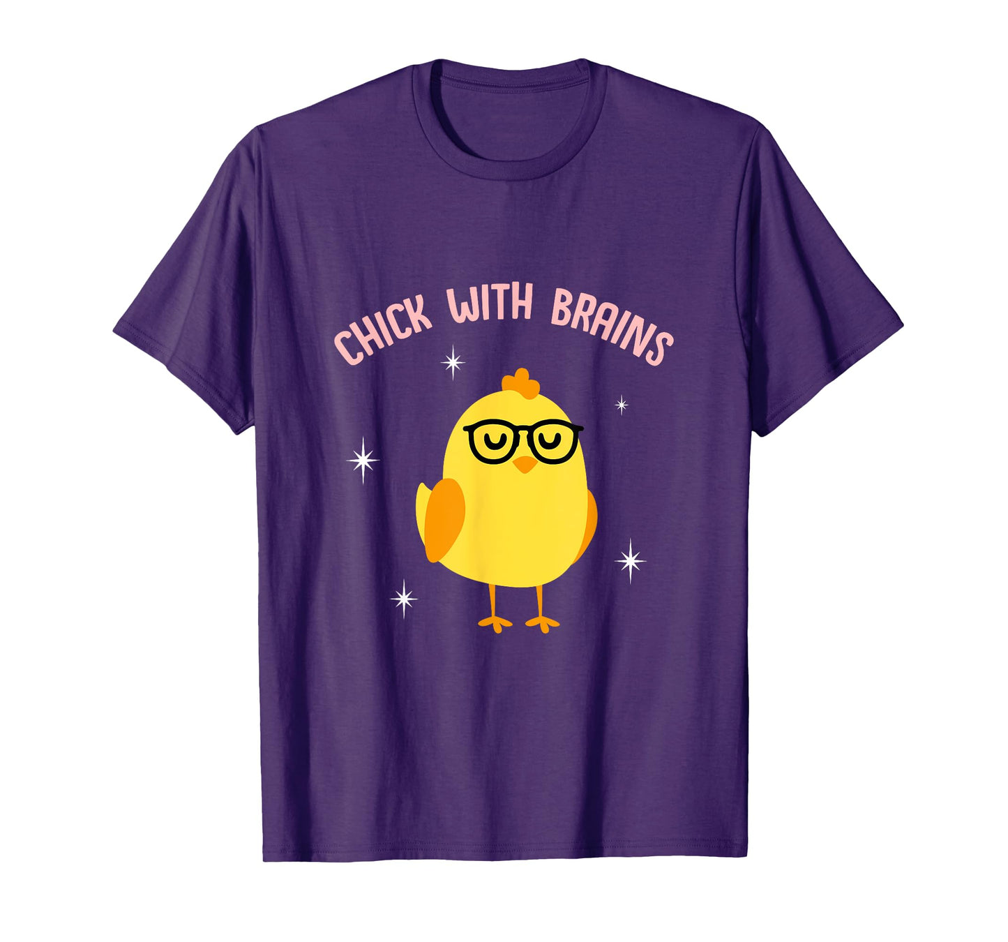 CUTE CHICK WITH BRAINS for Ladies Girl T-Shirt