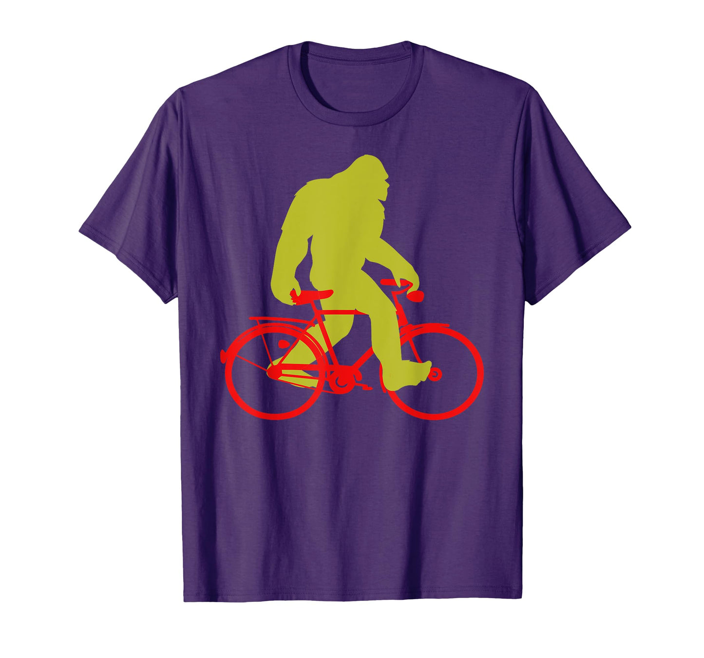 Bigfoot Riding Bicycle Shirt, Funny Cute Sasquatch Bike Gift T-Shirt
