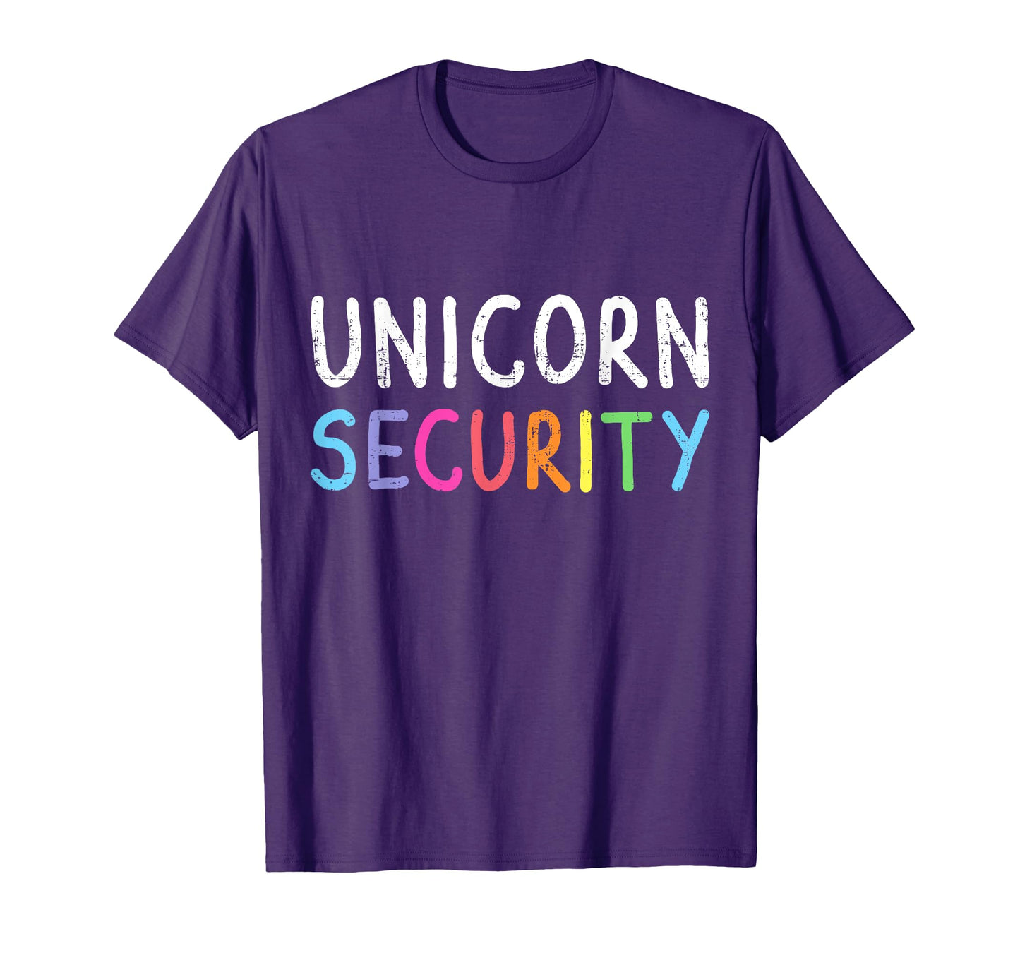 Unicorn security lazy DIY halloween costume mom dad daughter T-Shirt