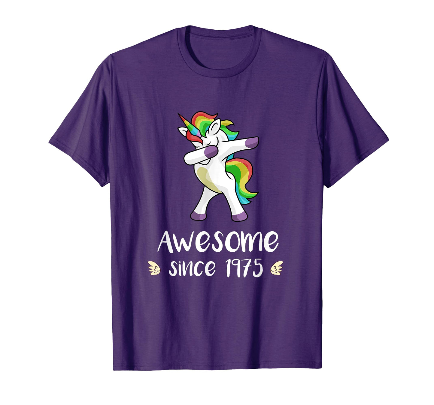 Awesome Since 1975 T-Shirt Cute Unicorn 43rd Birthday Gift T-Shirt