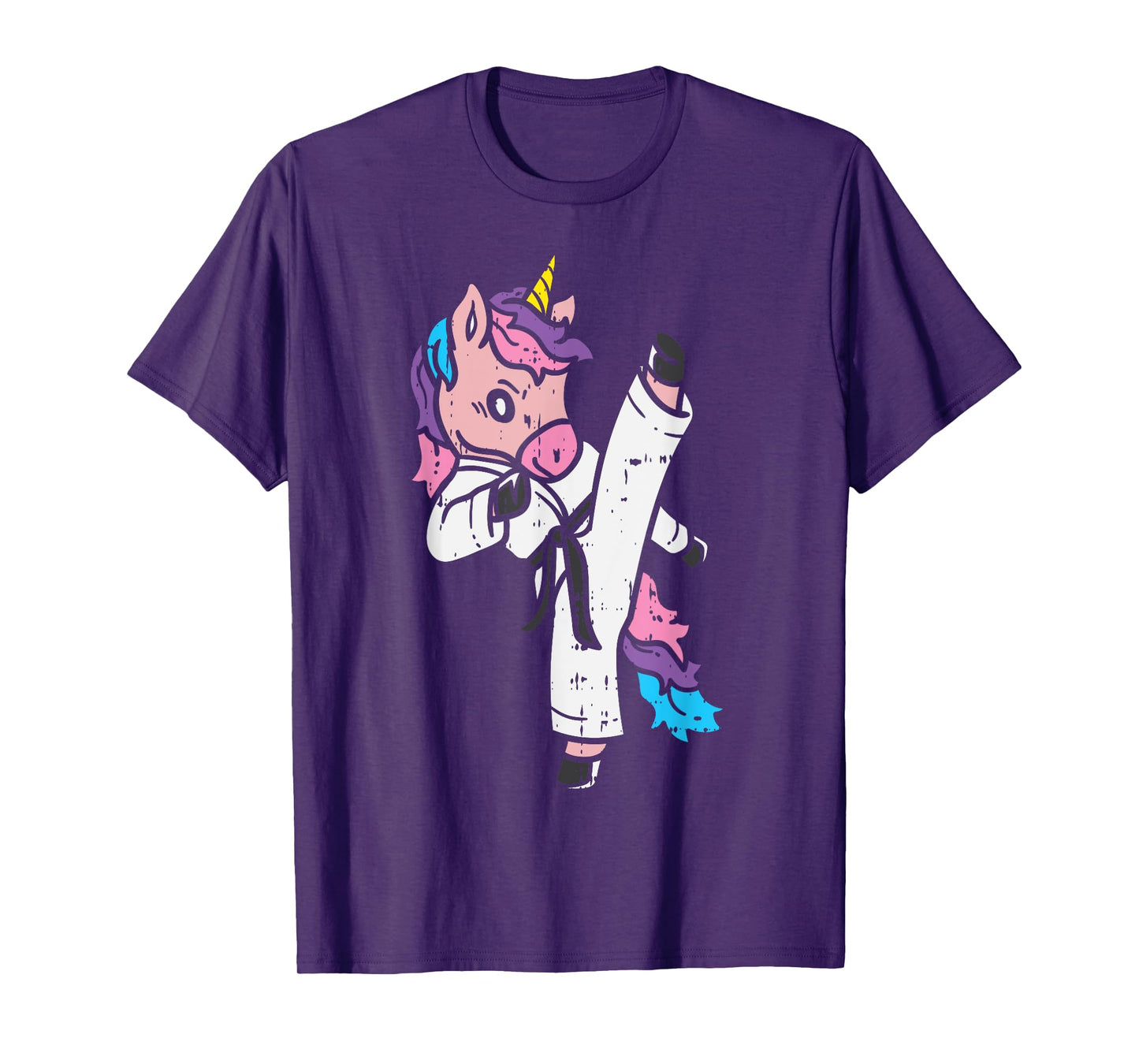 Kicking Unicorn Martial Art Cute Karate Taekwondo Girls Gift T-Shirt