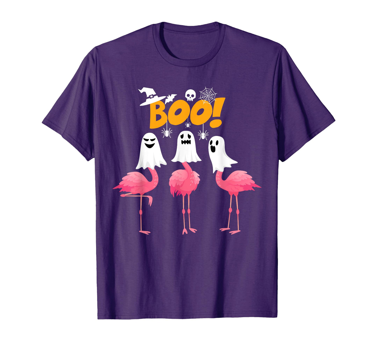 Funny Flamingo Boo - Flamingo Lover Spooky Ghost Halloween T-Shirt