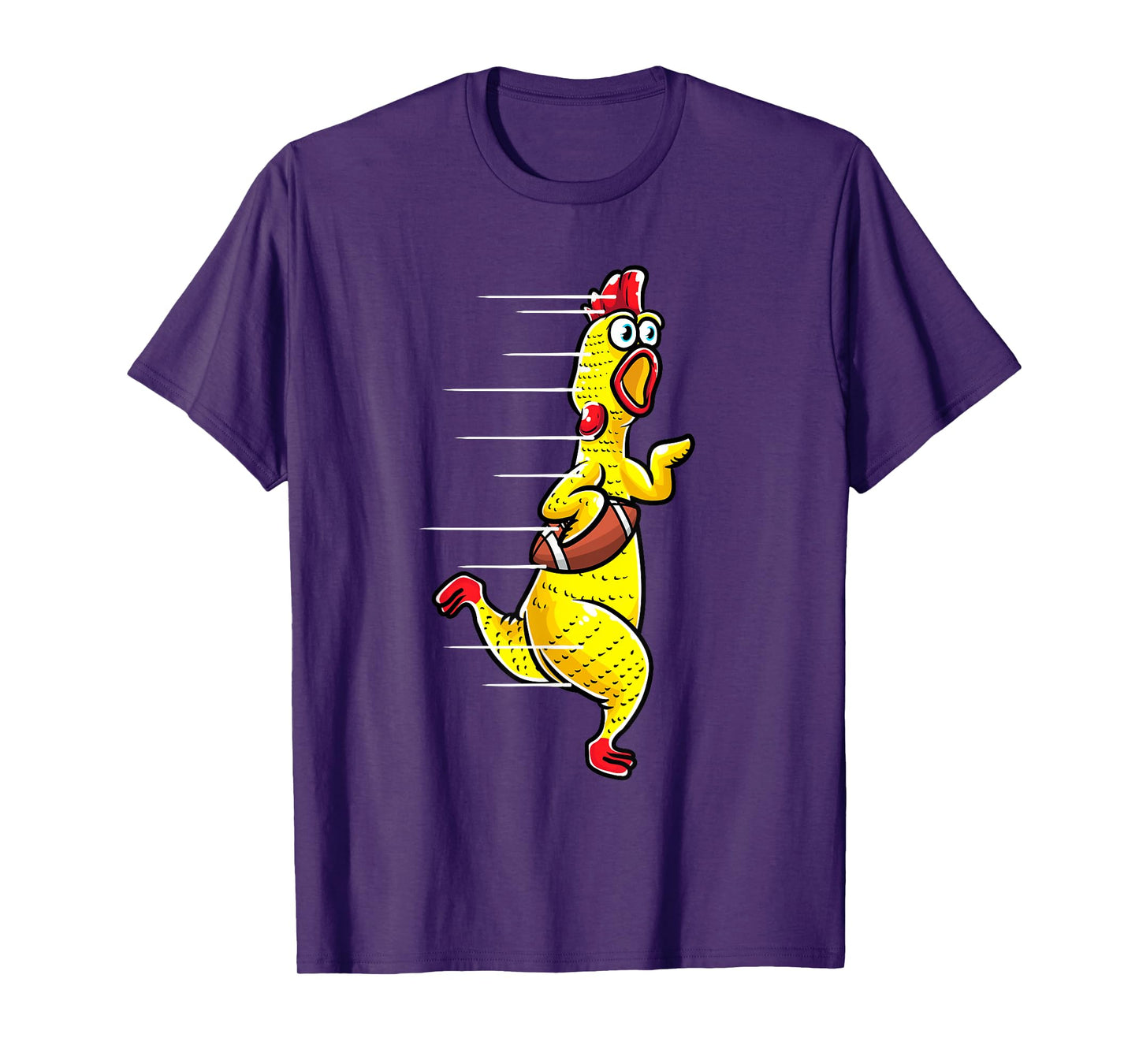 Funny Rubber Chicken With Football Sports Men Kids T-Shirt