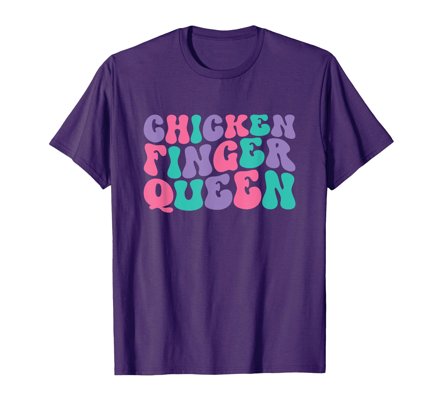 Chicken Finger Queen Womens Chicken Fingers Retro Vintage T-Shirt