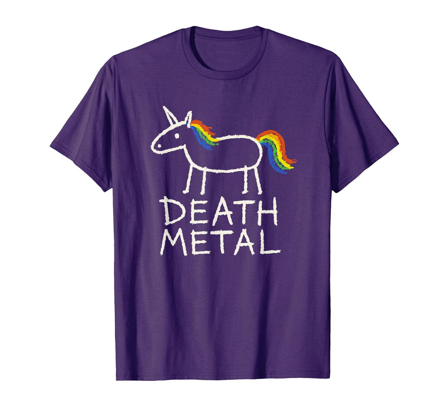 Funny Unicorn Death Metal Rainbow Metalhead Tee T-Shirt