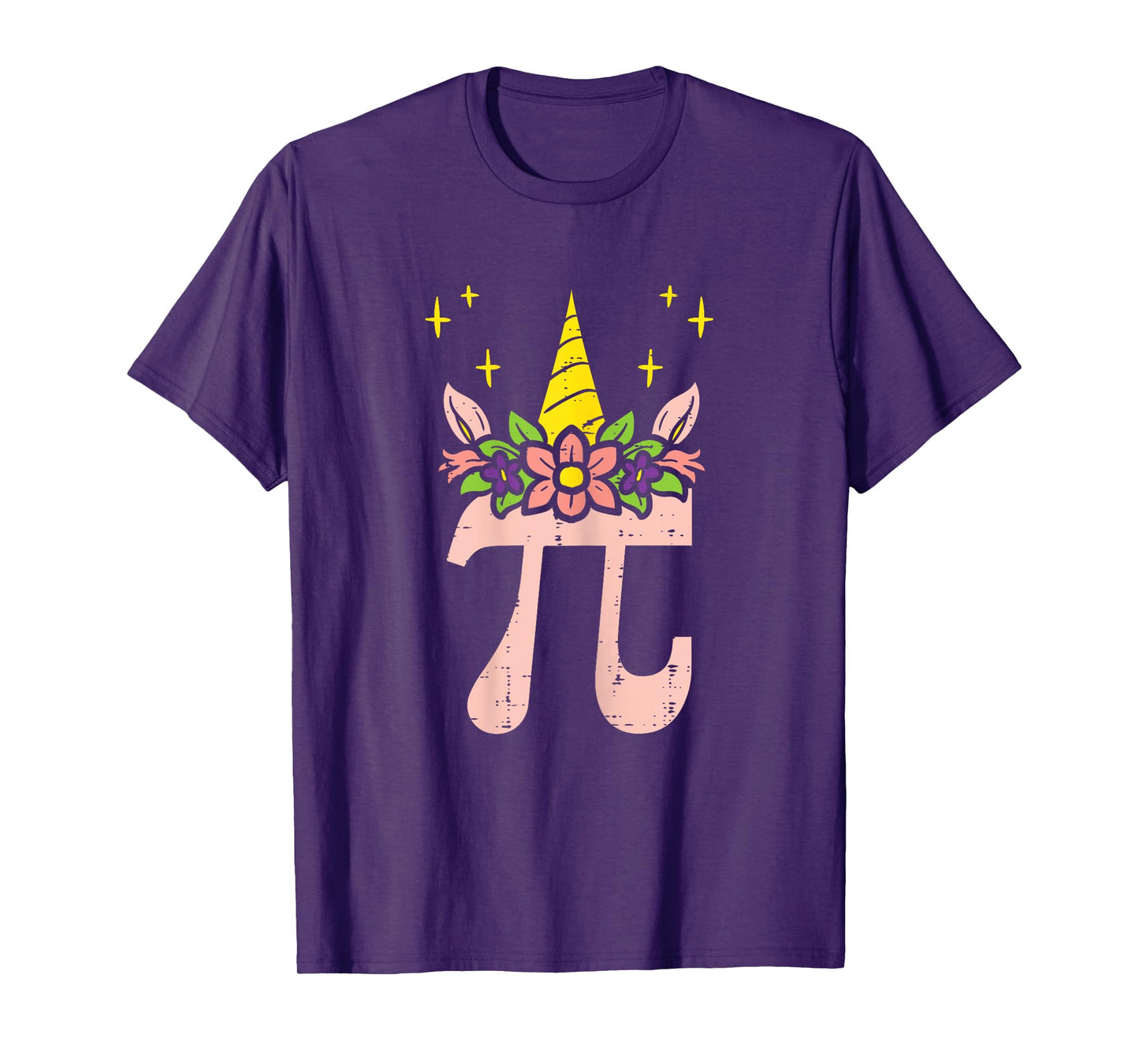 Pi Day Symbol Unicorn Head Cute 314 Math Pun Geek Girls Kids T-Shirt