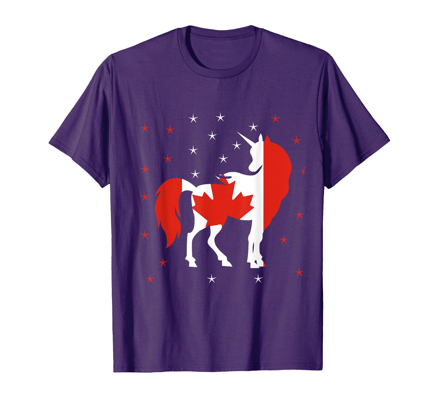 Unicorn Canada Flag Canadian T-Shirt