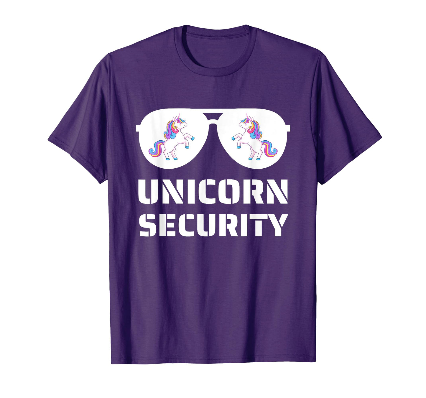 Halloween Dad Mom Daughter Adult Costume Unicorn Security T-Shirt
