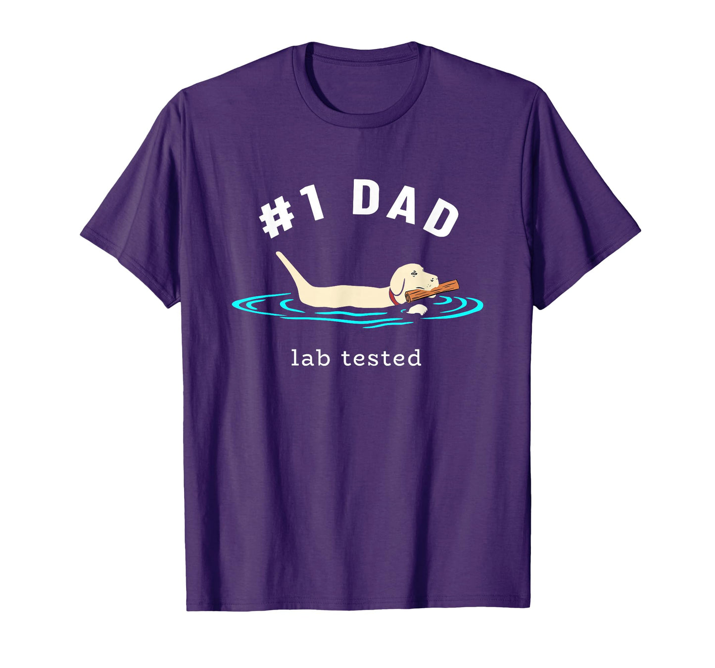 Lab Dad Yellow Labrador Retriever #1 Dad Lab Tested T-Shirt