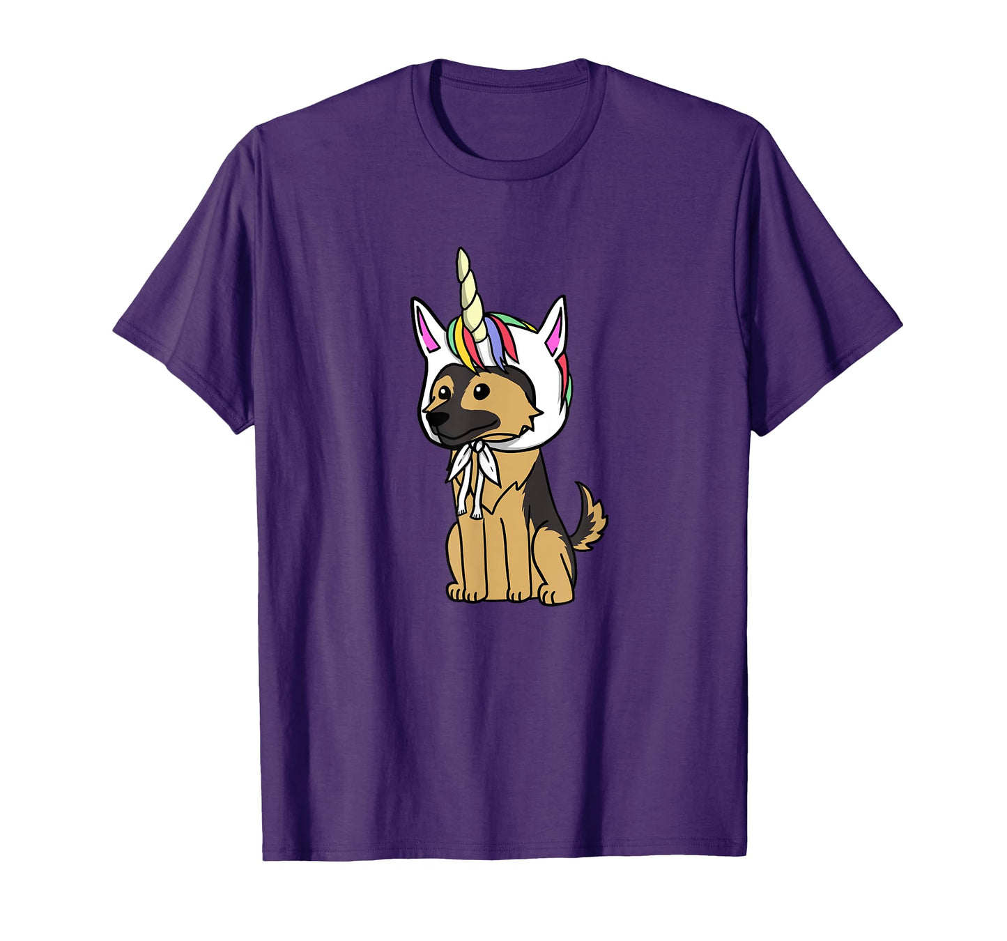 German Shepherd Unicorn Hat T-Shirt Funny Dog Shirt T-Shirt