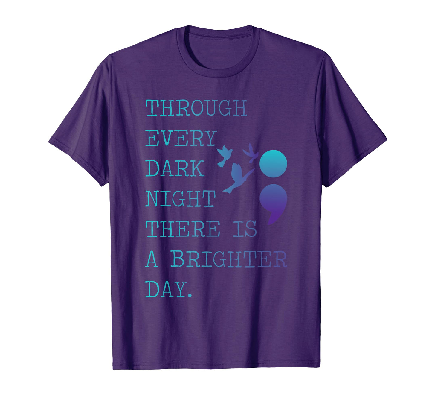 Semicolon Love Birds for a Prevention Awareness T-Shirt