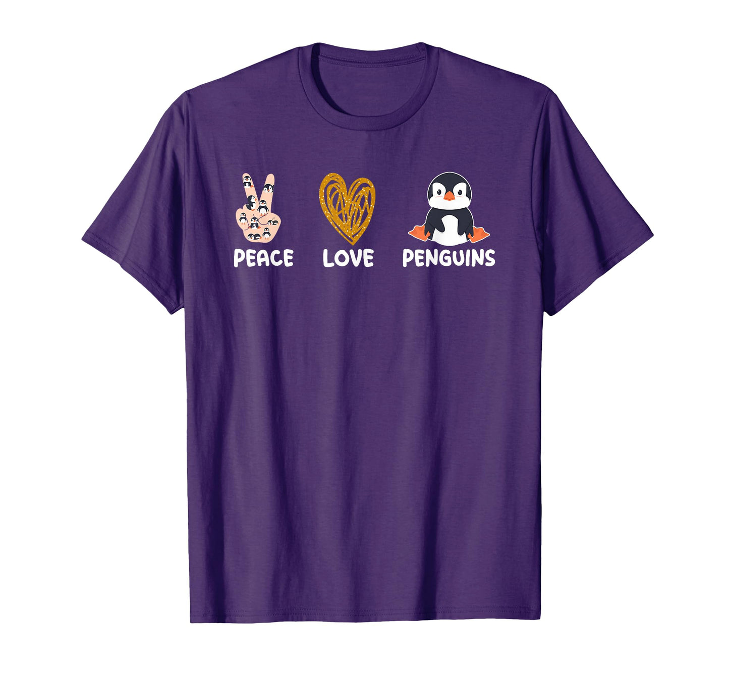 Funny Penguin Peace Love Penguins Kids T-Shirt