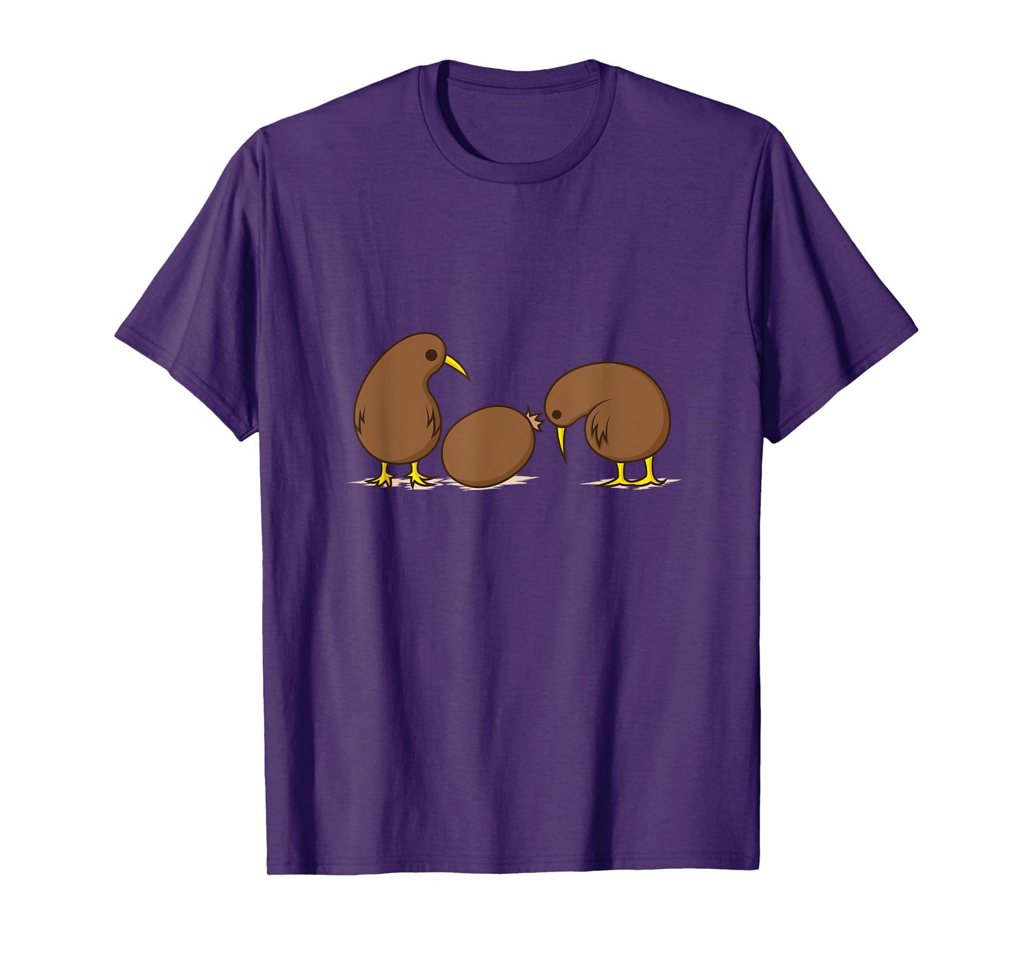 Two Kiwi Birds with one Kiwi Fruit T-Shirt