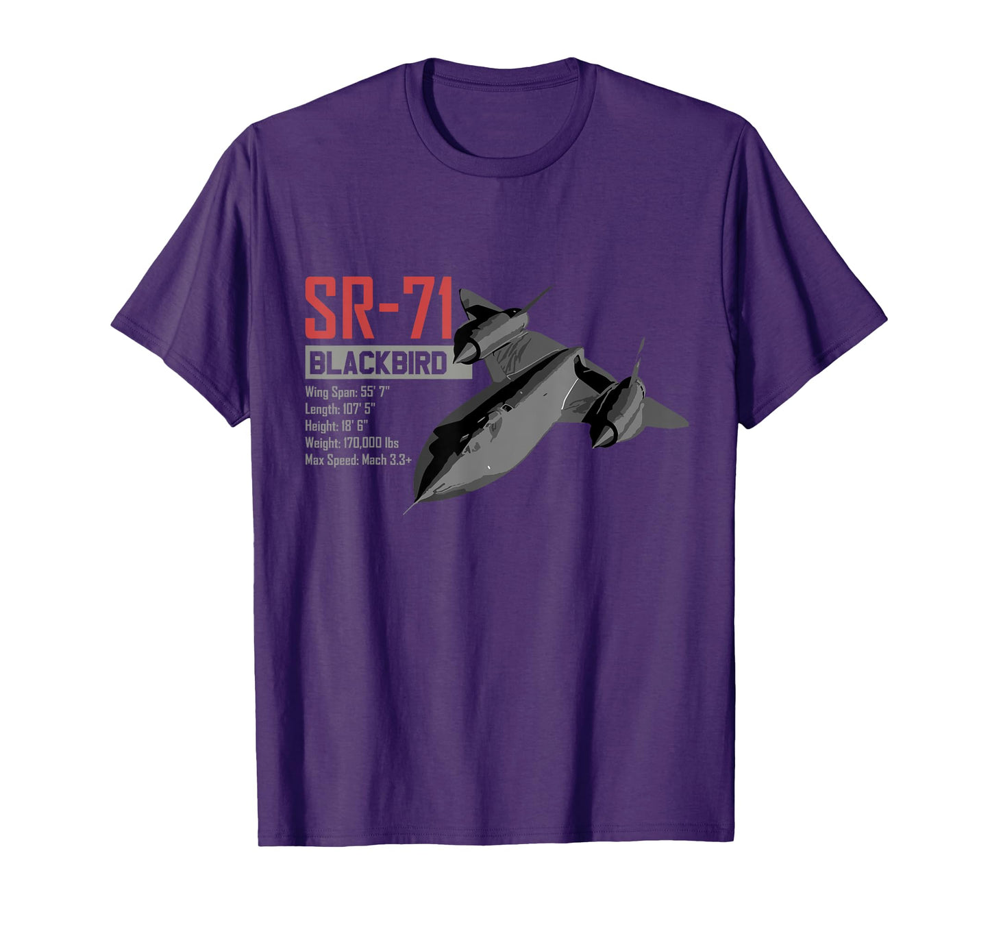 American Reconnaissance Aircraft SR71 Blackbird T-Shirt