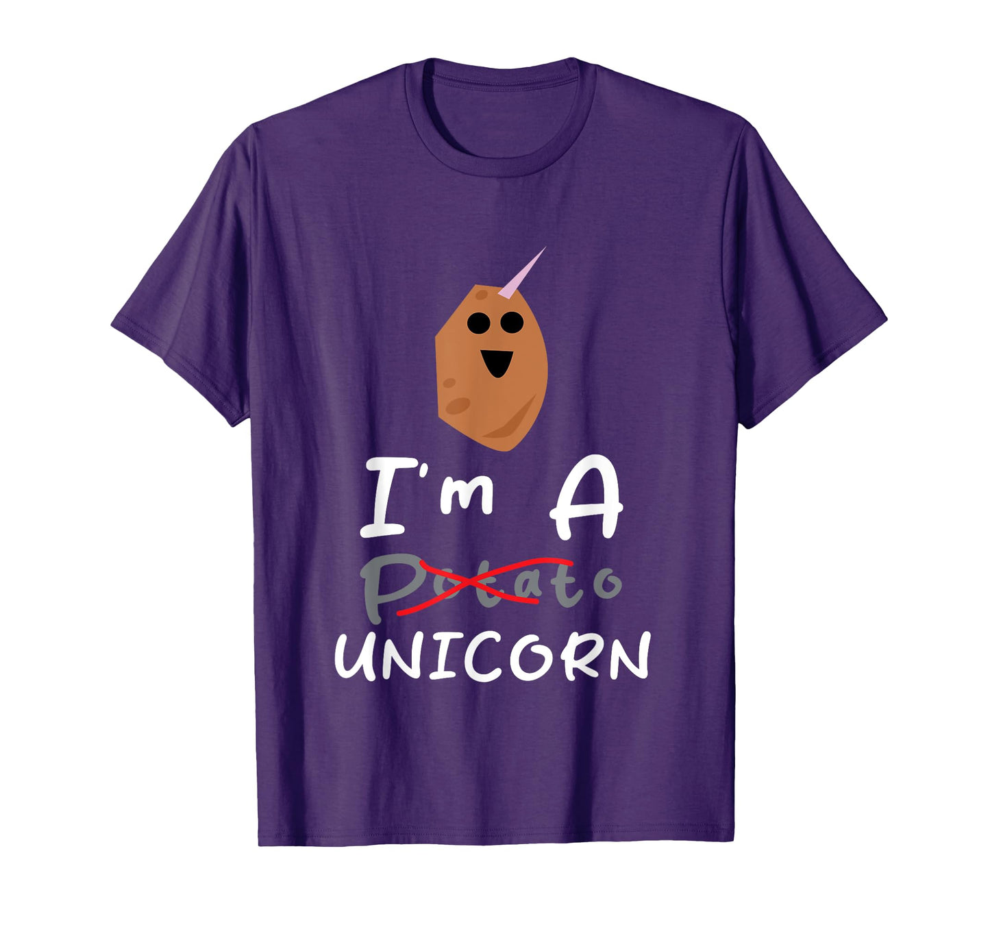 Funny Potato I'm A Potato Unicorn Funny Potato Unicorn Memes T-Shirt