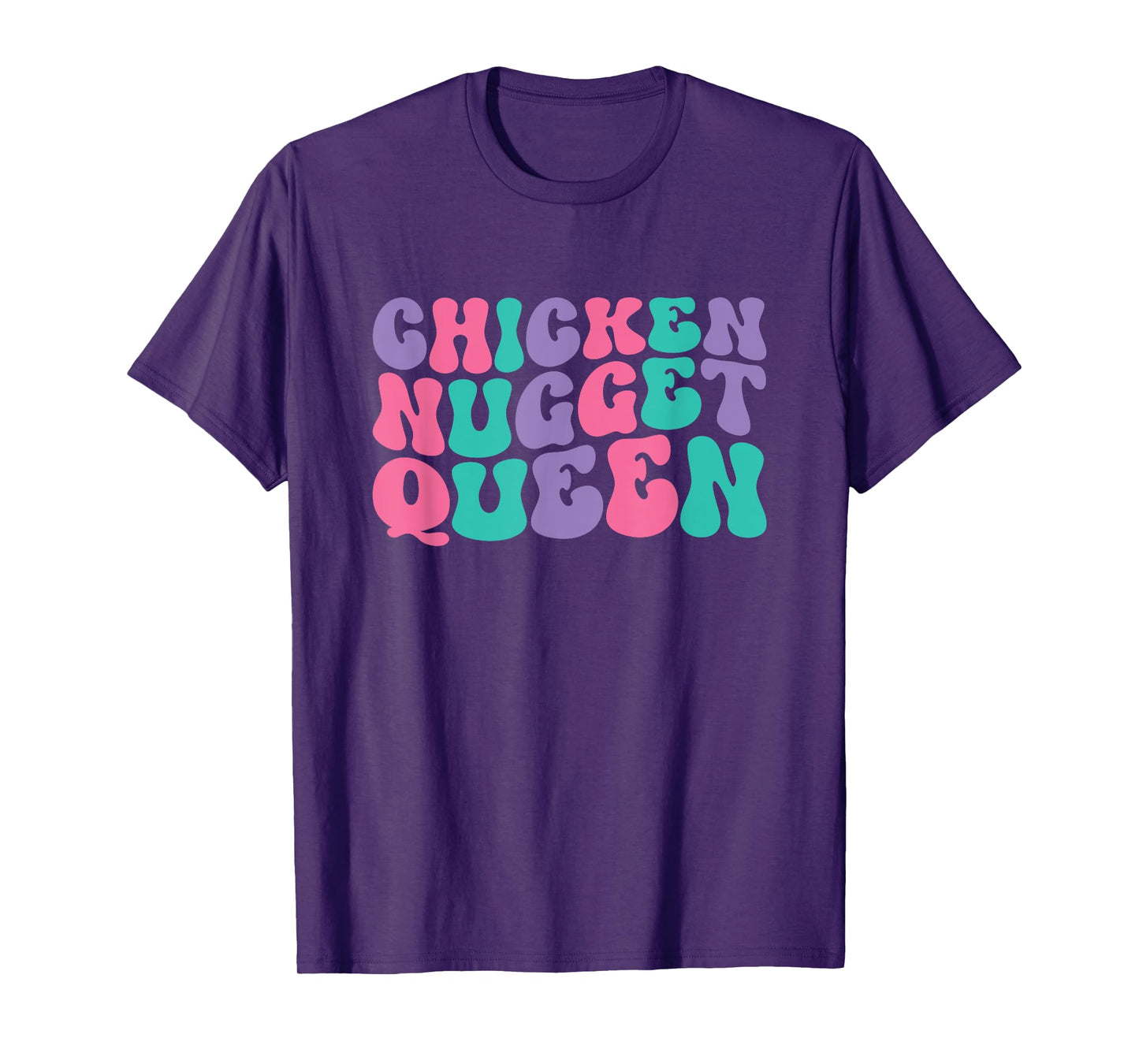 Chicken Nugget Queen Womens Chicken Nuggets Retro Vintage T-Shirt