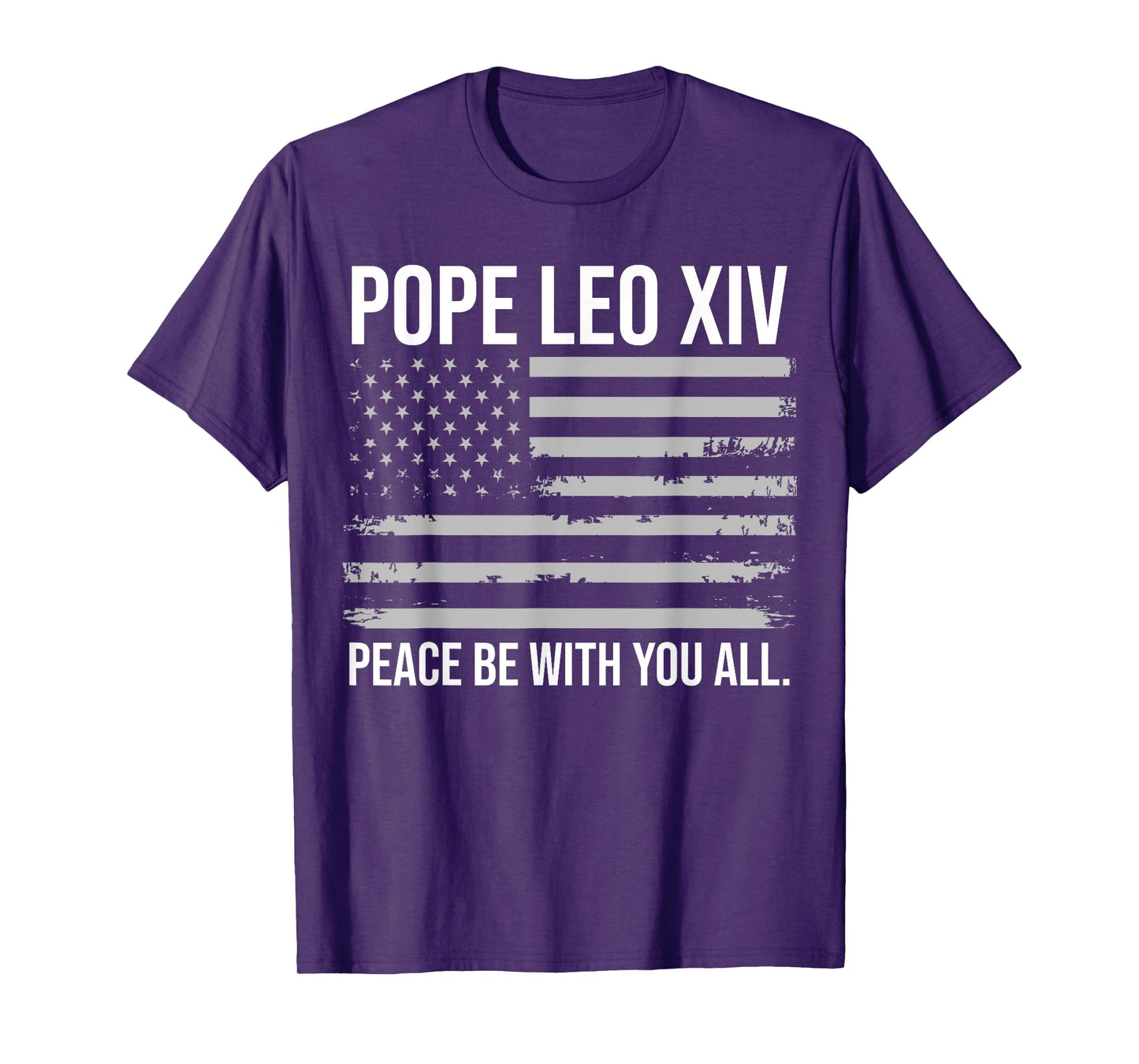 Pope Leo XIV 14th First american pope usa flag vintage T-Shirt