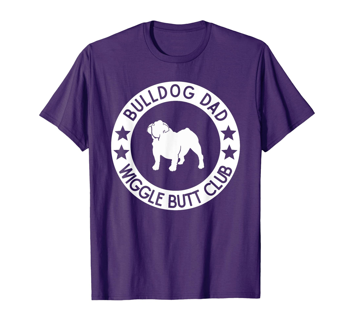 English Bulldog Dad Wiggle Butt Club Father's Day T-Shirt T-Shirt for Men