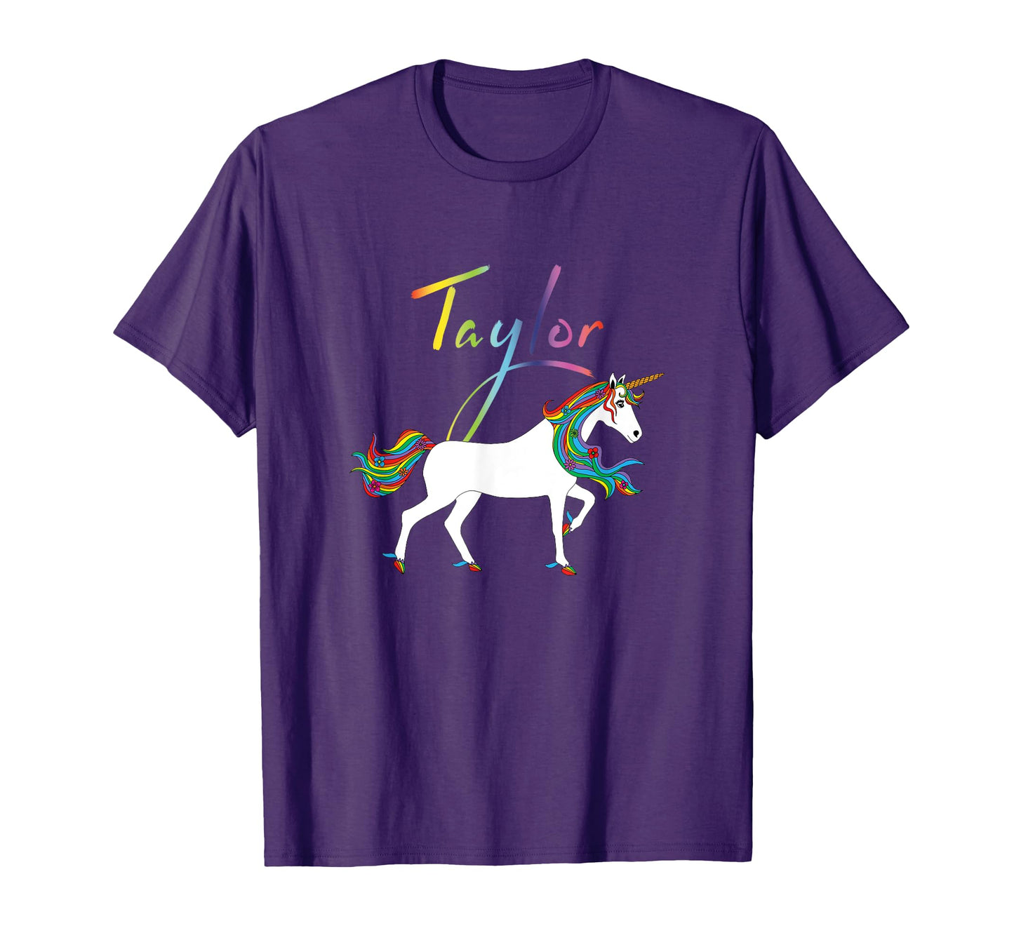 Taylor Personalized First Name Unicorn T-Shirt