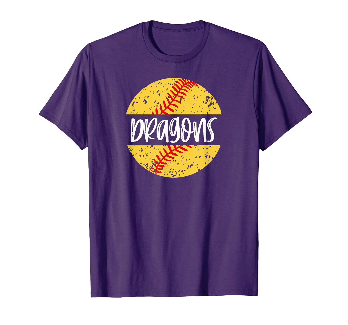 Dragons Softball Team Mascot School Spirit Game Day T-Shirt