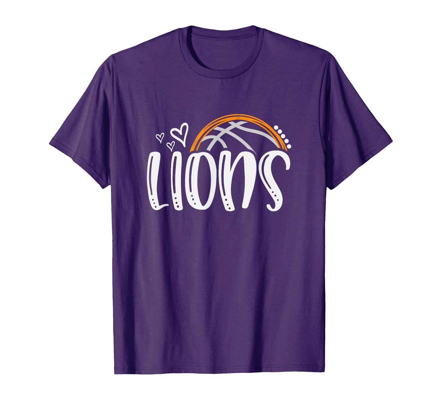 Basketball Lions School Sports Fan Team Spirit T-Shirt