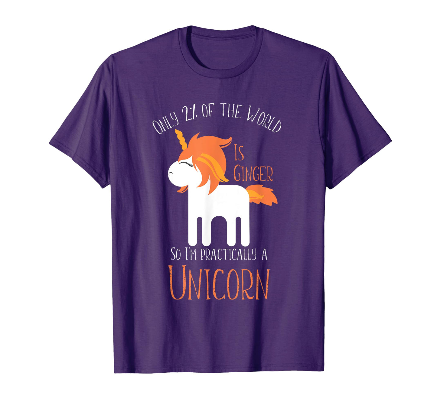 Funny Redheads Tshirt for Women and Kids Ginger Unicorn T-Shirt