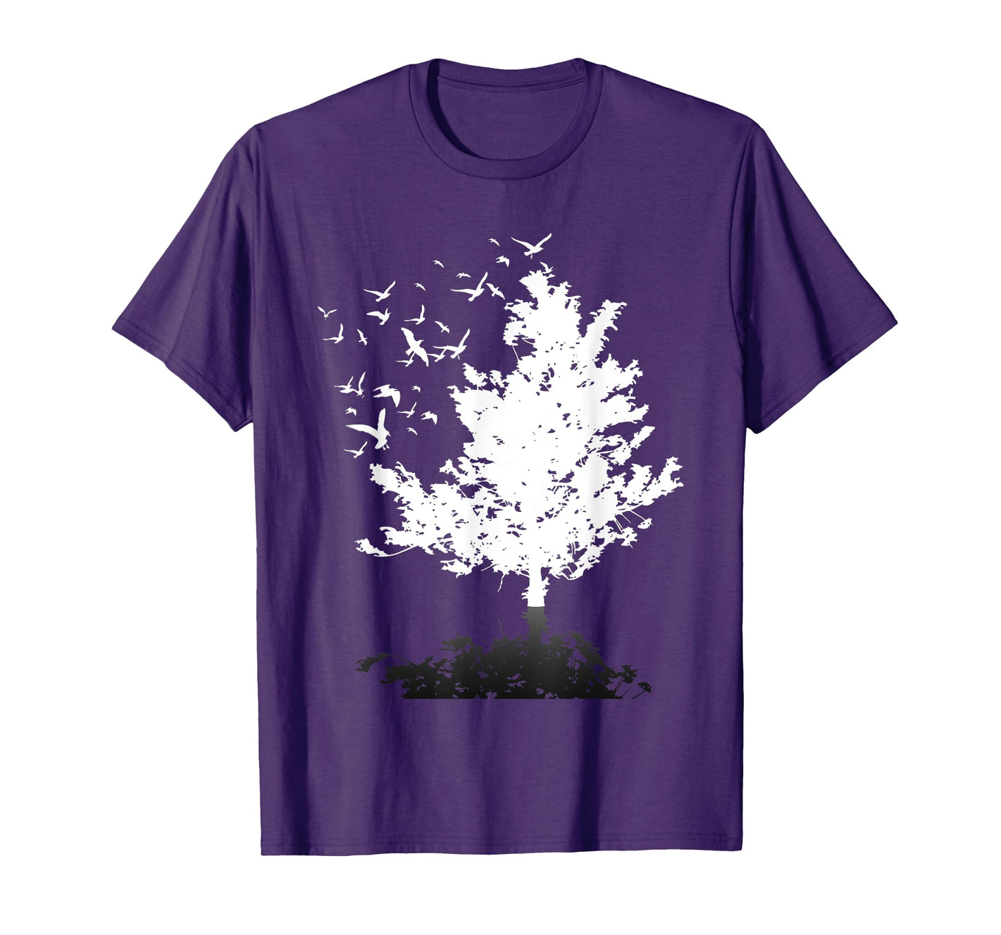 Outdoors Wildlife Flock Of Birds Forest Trees Nature T-Shirt