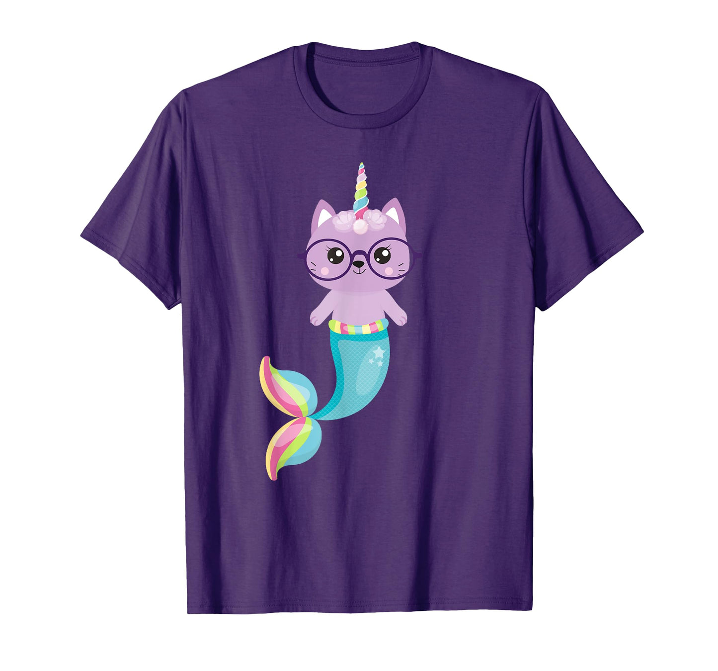 Caticorn Mermaid Unicorn Cat T-Shirt