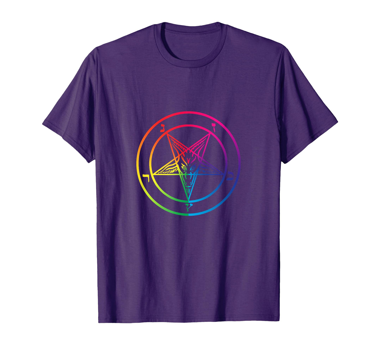 Rainbow Pentagram From The Satanic Flag Graphic T-Shirt