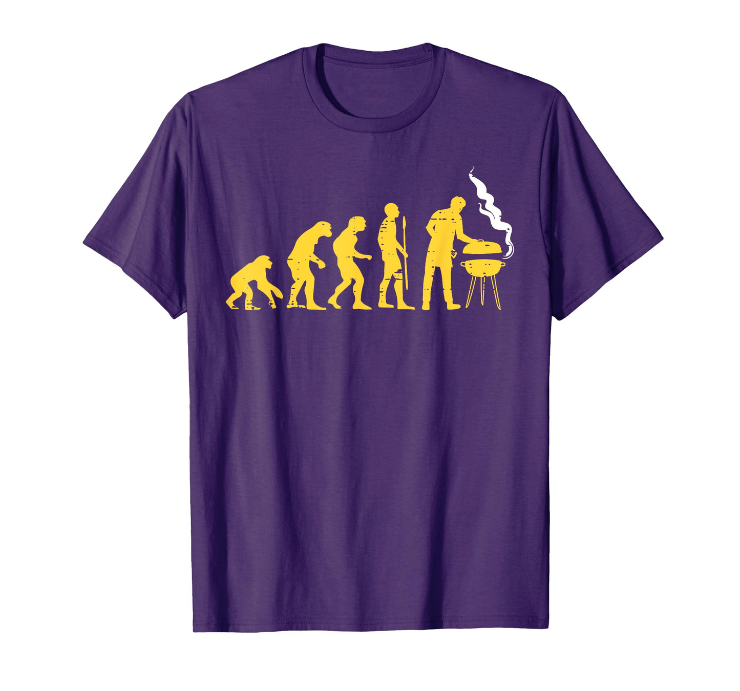 Human Evolution Grilling Funny Bbq Meat Smoking Grill Master T-Shirt