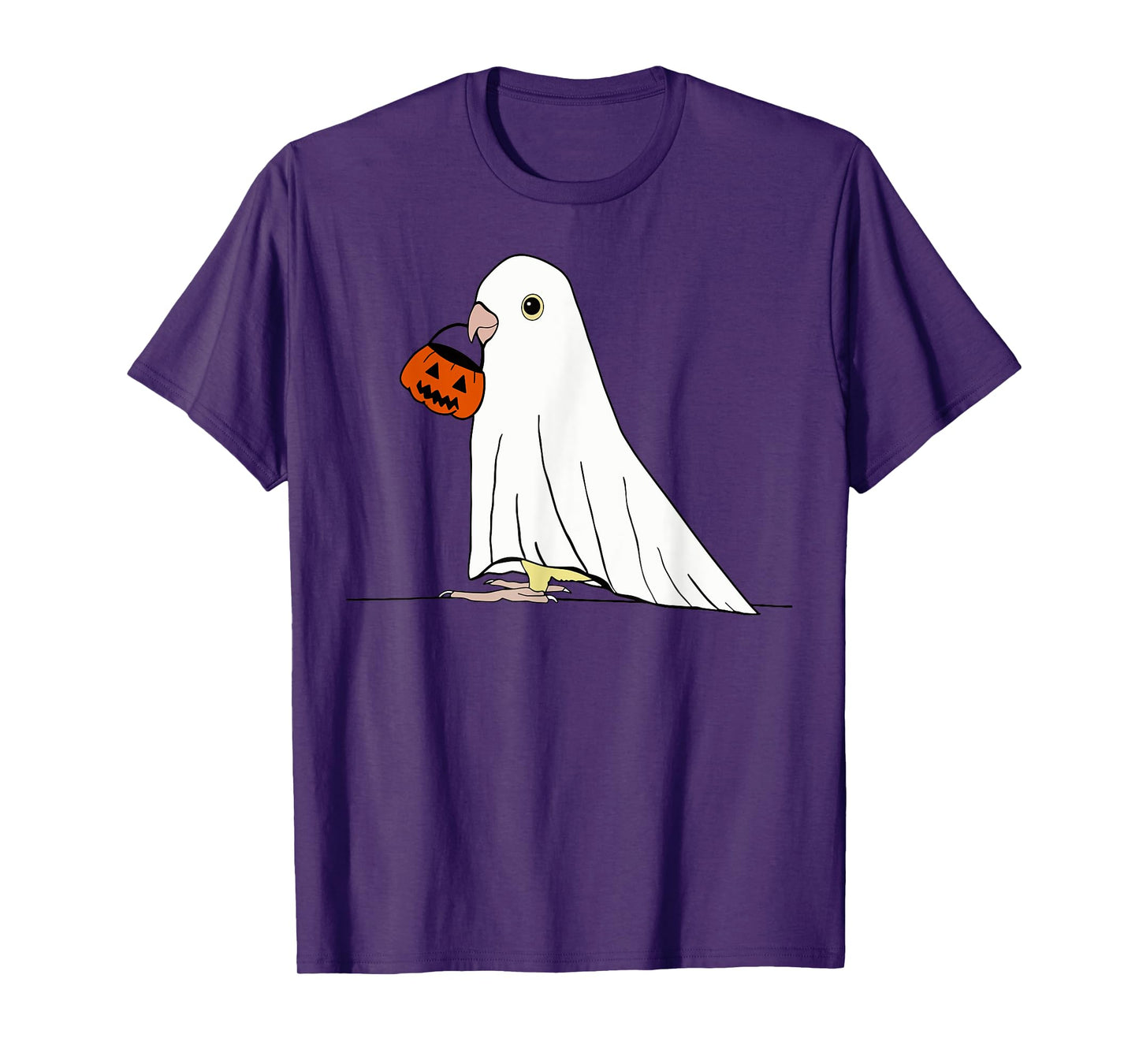 Parrot Ghost Pumpkin Funny Birds Lover Halloween Costume T-Shirt