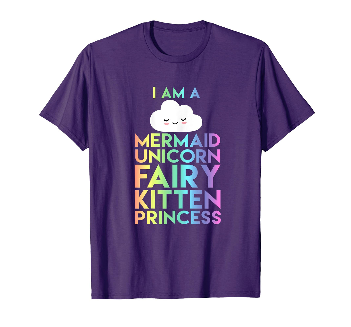 I Am a Mermaid Unicorn Fairy Kitten Princess T-Shirt Kid Tee T-Shirt