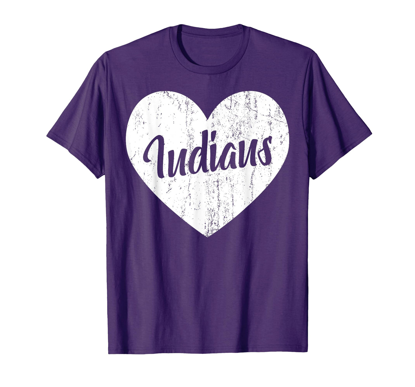 Indians School Sports Fan Team Spirit Mascot Heart Gift T-Shirt