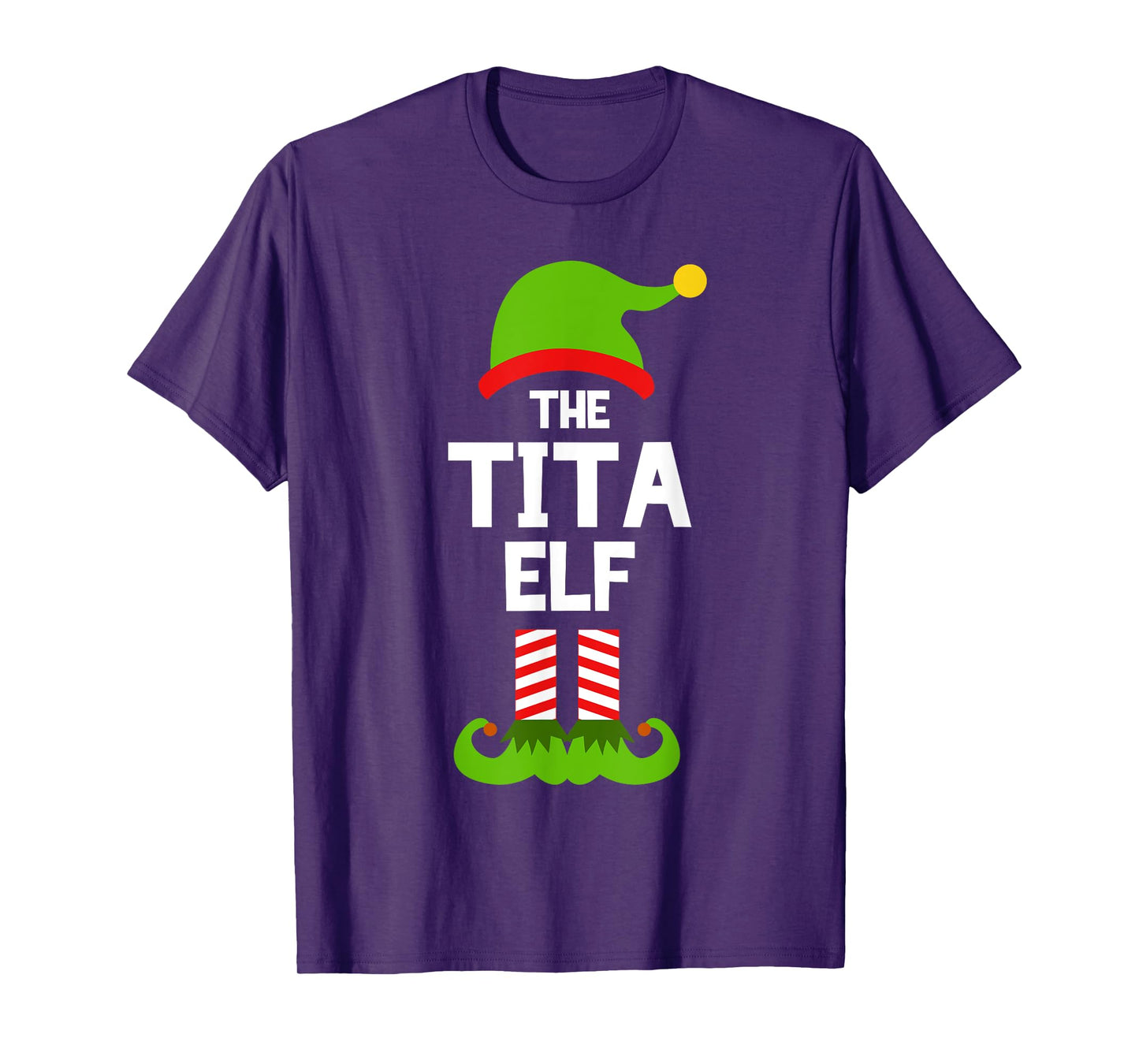 Family Tita Elf Christmas Matching Pajama Funny T-Shirt